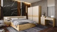 Спалня с нощни шкафчета 160/200 Бедфорд с включен матрак Бонел 160/200 артизан с кашмир гланц - изглед 3