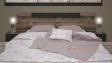 Спалня с нощни шкафчета 160/200 Каляри с включен матрак Бонел 160/200 колониален дъб с черно - изглед 2