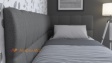 Тапицирано легло 90/200 Борко с включен матрак Бонел 90/200 сив - изглед 3