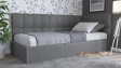 Тапицирано легло 90/200 Борко с включен матрак Бонел 90/200 сив - изглед 1