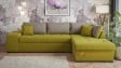 Ъглов диван Кристина с посока зелен със сиво - изглед 2
