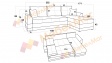 Ъглов диван Рейн универсален ъгъл кафяв с бежово - изглед 7