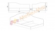 Ъглово легло 120/190 Шайн с включен матрак Бонел 120/190 бял гланц - изглед 3