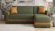 Ъглов диван Нютън универсален ъгъл зелен с жълто - изглед 2