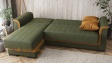 Ъглов диван Нютън универсален ъгъл зелен с жълто - изглед 6