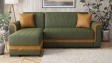 Ъглов диван Нютън универсален ъгъл зелен с жълто - изглед 1