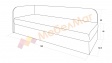 Ъглови легла 82/190 №1 дъб антик - изглед 3