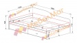 Легло с чекмеджета 120/190 Марс с включен матрак Бонел 120/190 орех адмирал - изглед 3