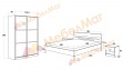 Спален комплект Сарагоса с включен матрак Бонел 160/200 артизан с бяло - изглед 4