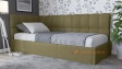 Тапицирано легло 90/200 Борко с включен матрак Бонел 90/200 зелен - изглед 1