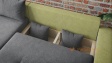 Ъглов диван Оксфорд универсален ъгъл сив с пистачо - изглед 4