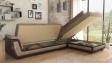 Ъглов диван Далас с посока бежов с венге кожа - изглед 3