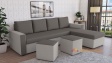 Ъглов диван Джулия XL универсален ъгъл графит със сиво - изглед 1