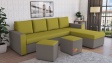 Ъглов диван Джулия XL универсален ъгъл пистачо с графит - изглед 1