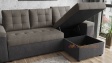 Ъглов диван Клаудио универсален ъгъл сив с графит - изглед 3