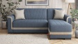 Ъглов диван Нютън универсален ъгъл нейви със светло сиво - изглед 2
