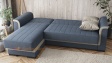 Ъглов диван Нютън универсален ъгъл нейви със светло сиво - изглед 6