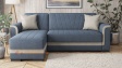 Ъглов диван Нютън универсален ъгъл нейви със светло сиво - изглед 1