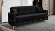 Диван Астон триместни черен - изглед 1