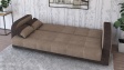 Диван Бари триместни бежов с кафяво - изглед 3 - МебелМаг Диван Бари триместни бежов с кафяво - изглед 3