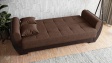 Диван Беланот триместни кафяв с кафява кожа - изглед 4