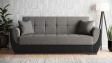 Диван Беланот триместни сив с черна кожа - изглед 2