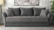 Диван Бени триместни графит със сиво - изглед 2