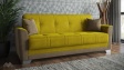 Диван Бургос триместни горчица с кафяво - изглед 2