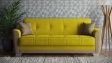 Диван Бургос триместни горчица с кафяво - изглед 1