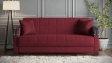 Диван Фъргис триместни бордо - изглед 1