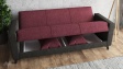 Диван Долче триместни бордо с черно - изглед 3 - МебелМаг Диван Долче триместни бордо с черно - изглед 3
