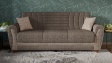 Диван Серен триместни кафяв - изглед 2 - МебелМаг Диван Серен триместни кафяв - изглед 2