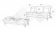 Клик-клак канапе Мерит триместни горчица - изглед 5