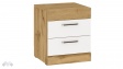 Нощен шкаф Моник златен дъб с бяло - изглед 2