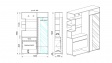 Портманто Сакраменто дъб кафе с бяло - изглед 2