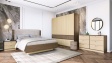 Спален комплект Мирела дъб линеа с орех линеа - изглед 1 - МебелМаг Спален комплект Мирела дъб линеа с орех линеа - изглед 1