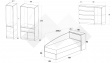 Спален комплект Нокс Н3 сива кремона със силк лайт - изглед 2