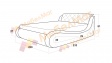 Тапицирана спалня 160/200 Азура с включен матрак Бонел 160/200 графит със сиво - изглед 5