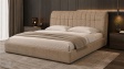Тапицирана спалня 180/200 Милоа с включен матрак Sleep Nuvia 180/200 кафяв - изглед 1