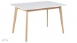 Трапезна маса Грейн неразтегателни светъл дъб с бяло - изглед 1
