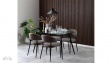 Трапезна маса Уилма неразтегателни стъкло с черно - изглед 3