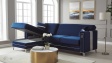 Ъглов диван Дестини универсален ъгъл син - изглед 6
