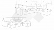 Ъглов диван Армандо с посока сив - изглед 5