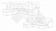 Ъглов диван Армандо с посока сив - изглед 5