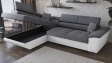 Ъглов диван Едуард с посока сив с бяло - изглед 3