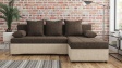 Ъглов диван Селин кафяв със светло кафяво - изглед 3