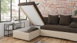 Ъглов диван Селин кафяв със светло кафяво - изглед 6