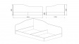 Ъглово легло 120/190 Тексас с включен матрак Бонел 120/190 тъмна сонома - изглед 3