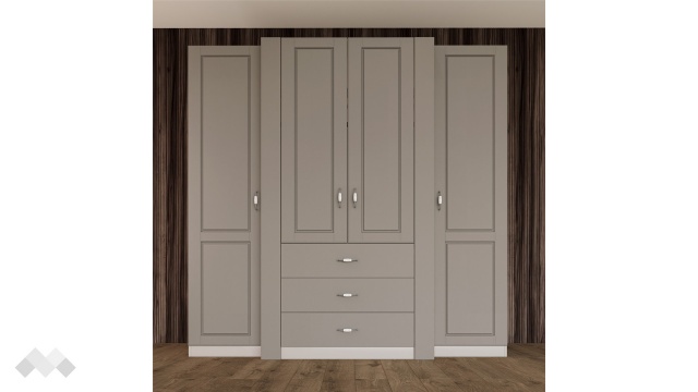 Гардероб Еридан четирикрилни кашмир с капучино мат