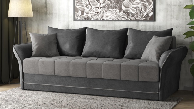 Диван Бени триместни графит със сиво